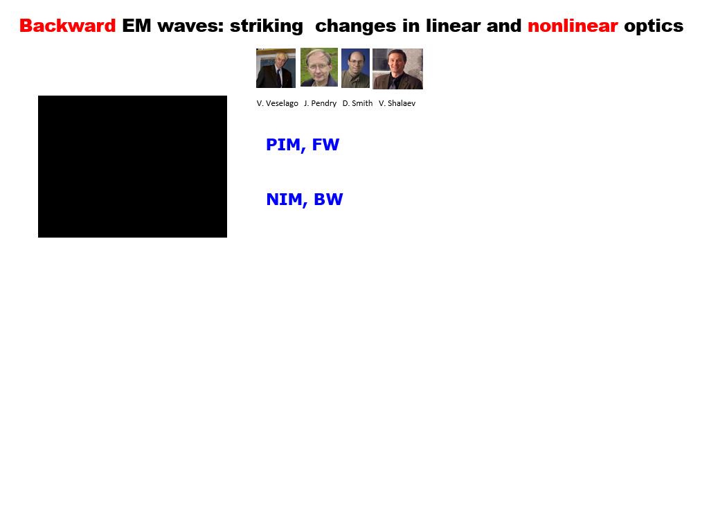 Backward EM waves: striking changes in linear and nonlinear optics