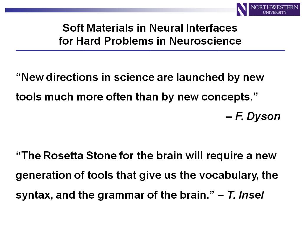 Soft Materials in Neural Interfaces for Hard Problems in Neuroscience