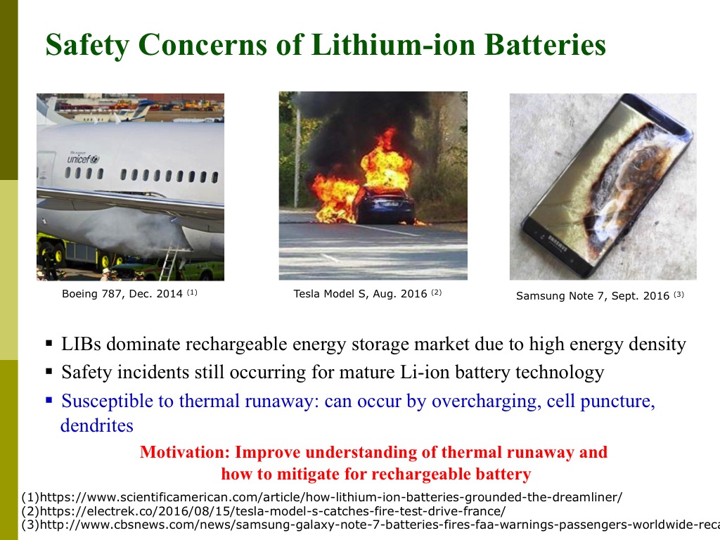 Safety Concerns of Lithium-ion Batteries