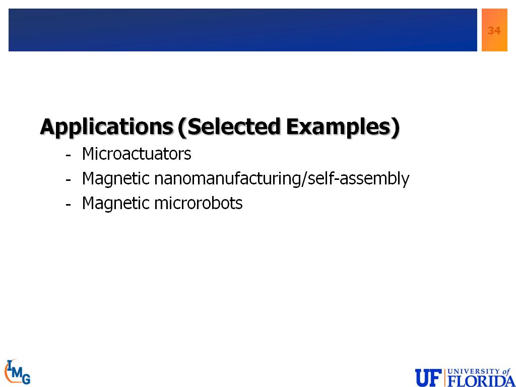 Applications (Selected Examples)