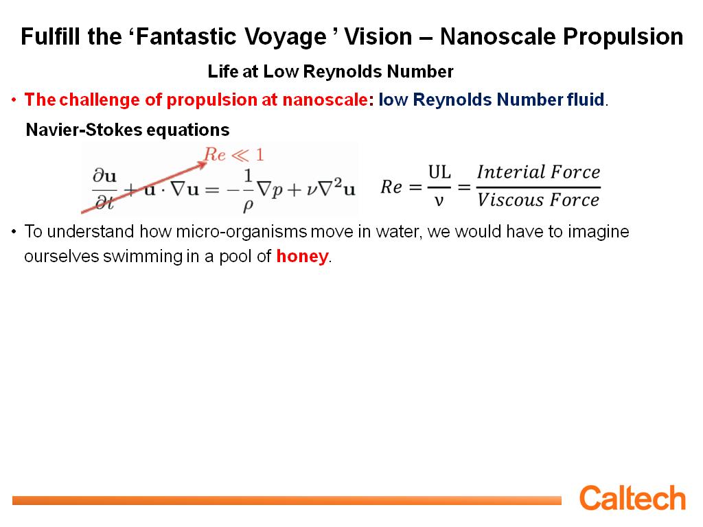 Fulfill the 'Fantastic Voyage ' Vision – Nanoscale Propulsion