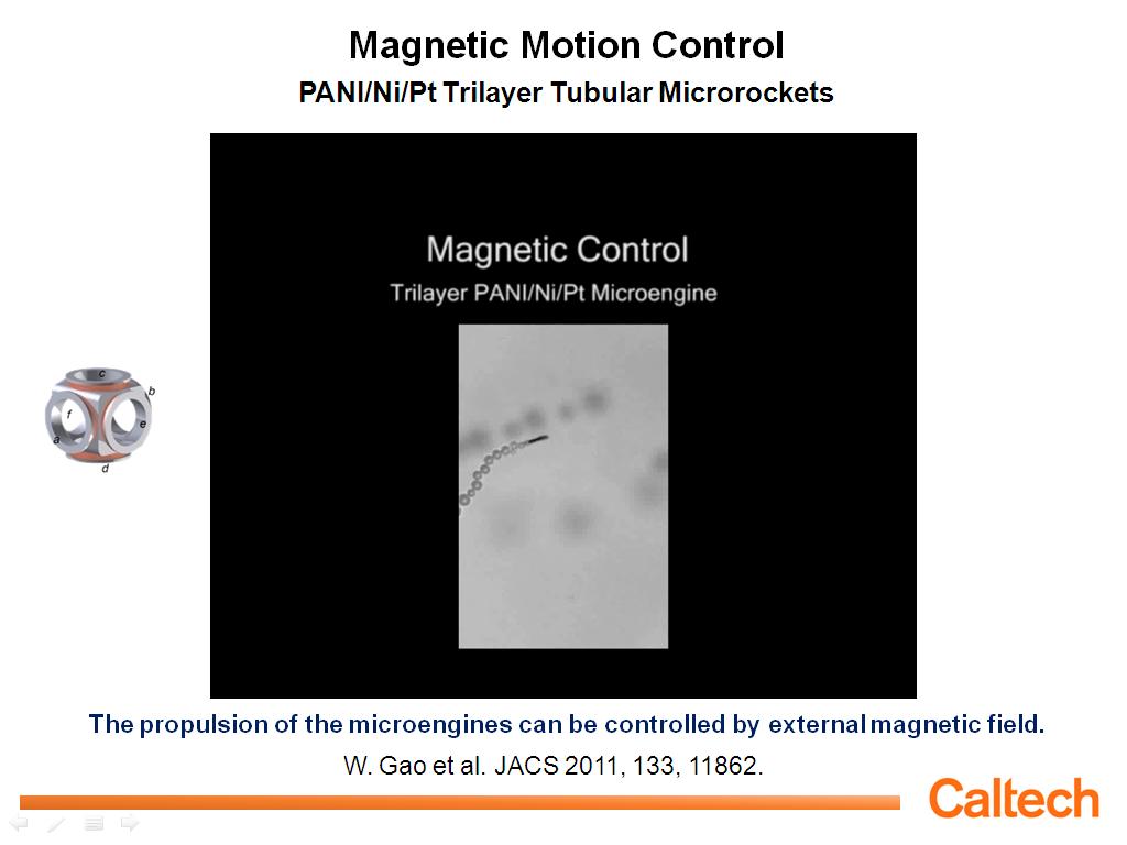 Magnetic Motion Control PANI/Ni/Pt Trilayer Tubular Microrockets