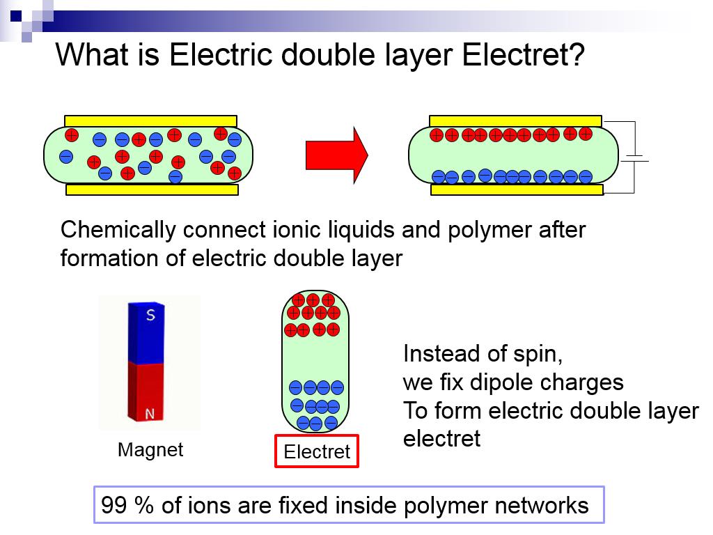 What is Electric double layer Electret?
