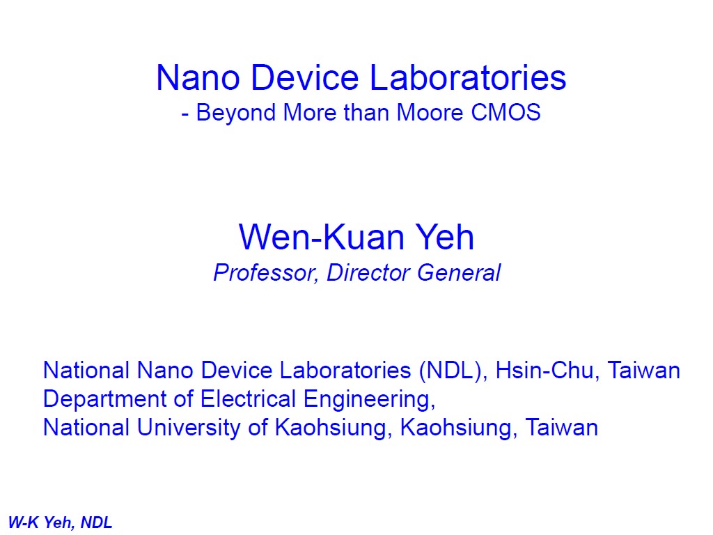 Nano Device Laboratories - Beyond More than Moore CMOS