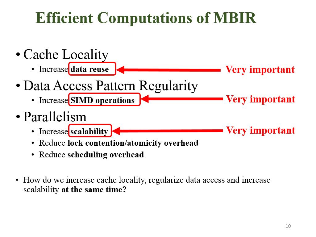 Efficient Computations of MBIR
