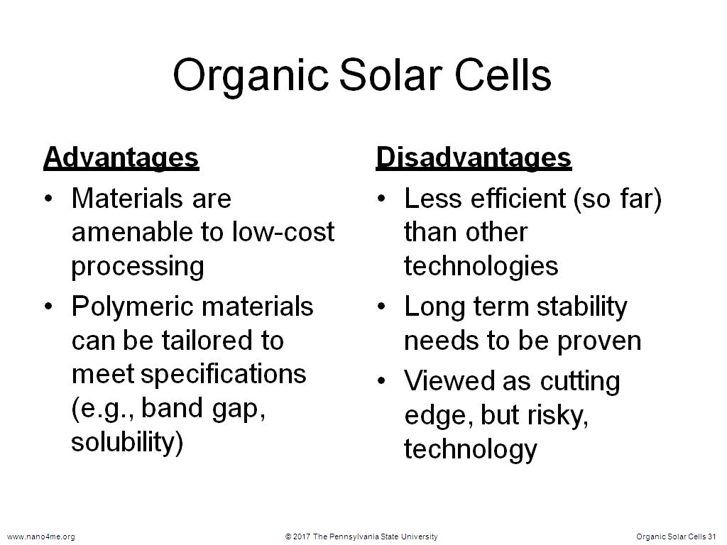 Organic Solar Cells