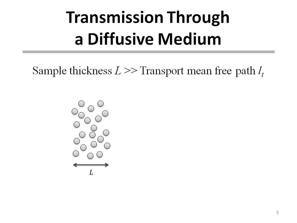 Transmission Through a Diffusive Medium