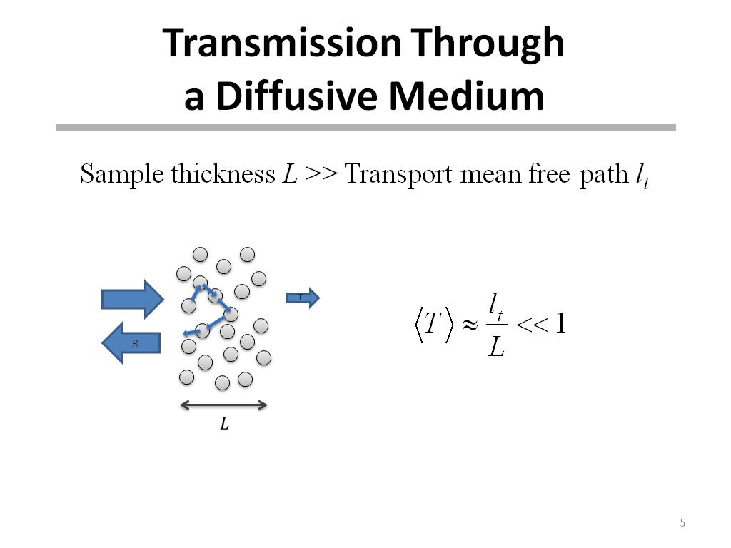 Transmission Through a Diffusive Medium