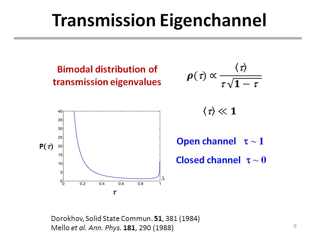 Transmission Eigenchannel