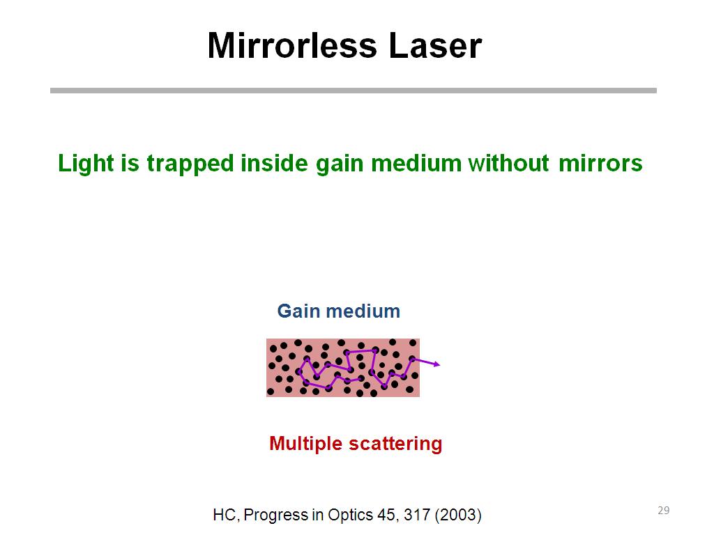 Mirrorless Laser