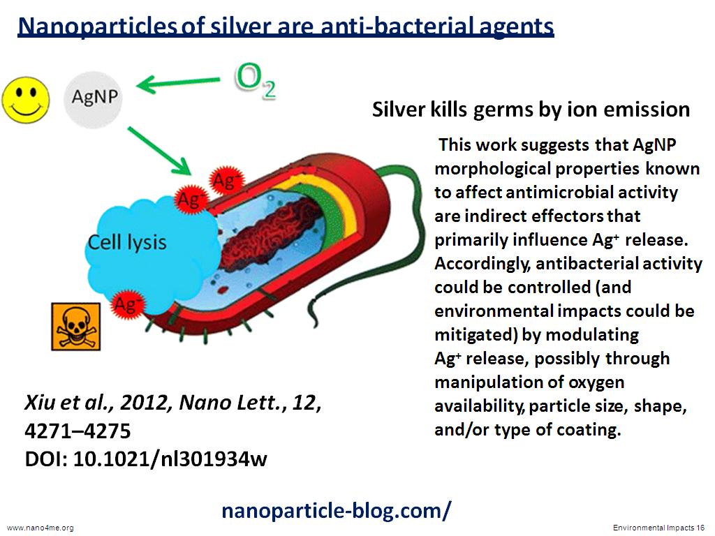 Nanoparticles of silver are anti-bacterial agents