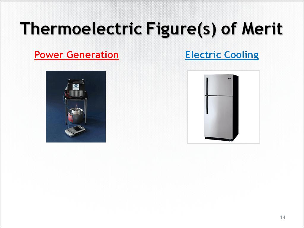 Thermoelectric Figure(s) of Merit