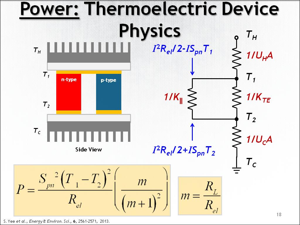 Power: Thermoelectric Device Physics