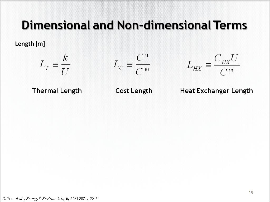 Dimensional and Non-dimensional Terms