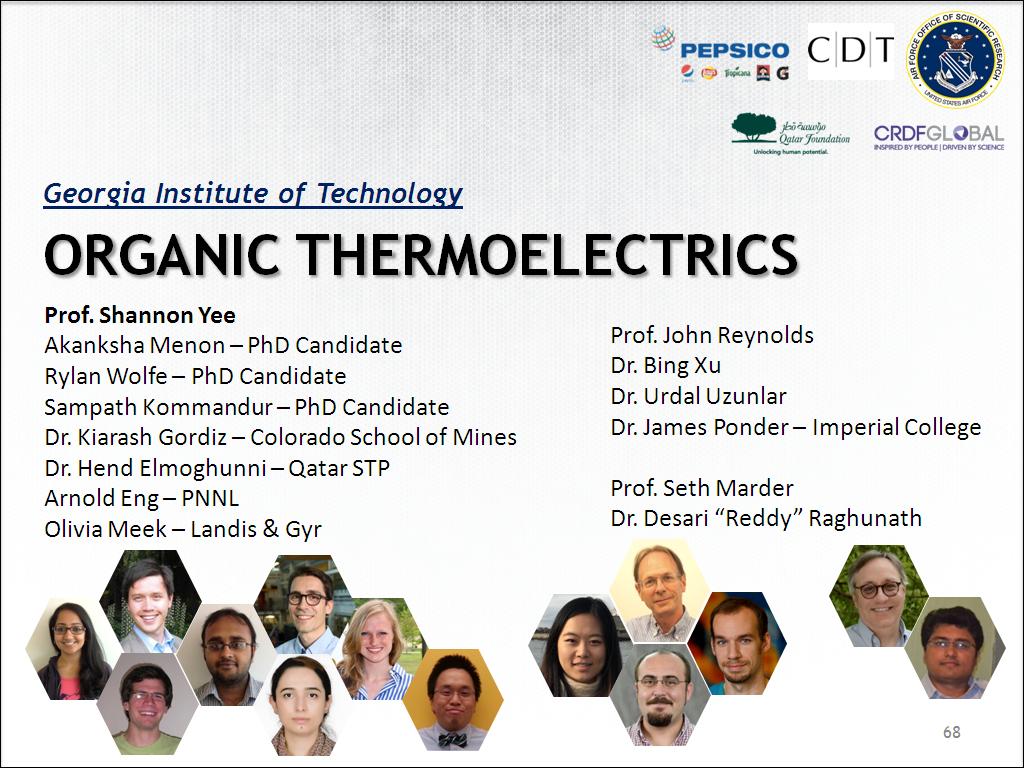 Organic Thermoelectrics