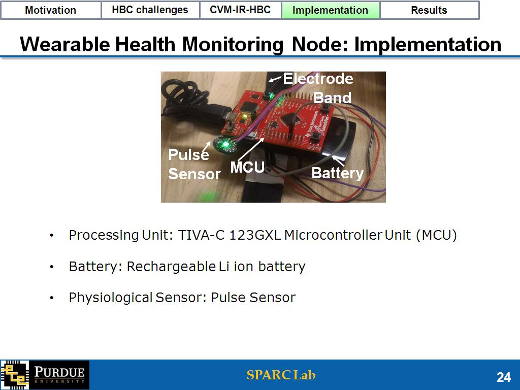 Wearable Health Monitoring Node: Implementation