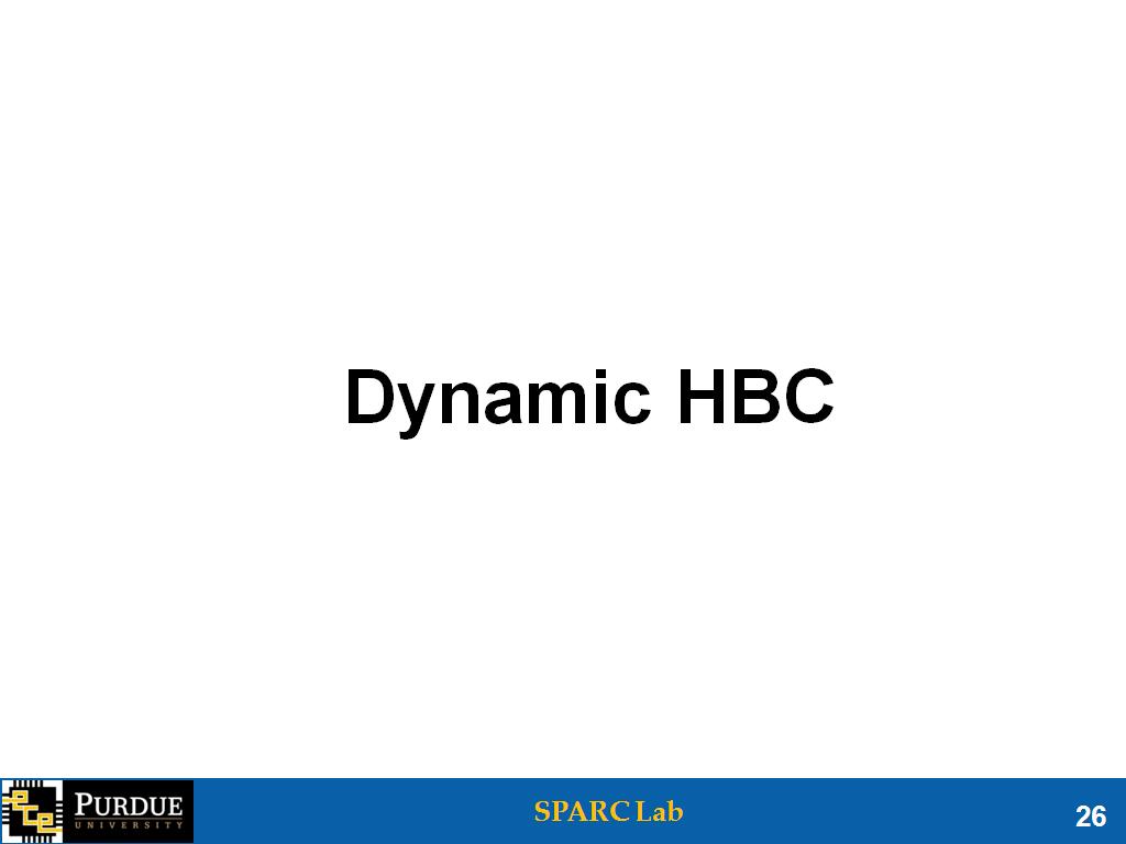 Dynamic HBC