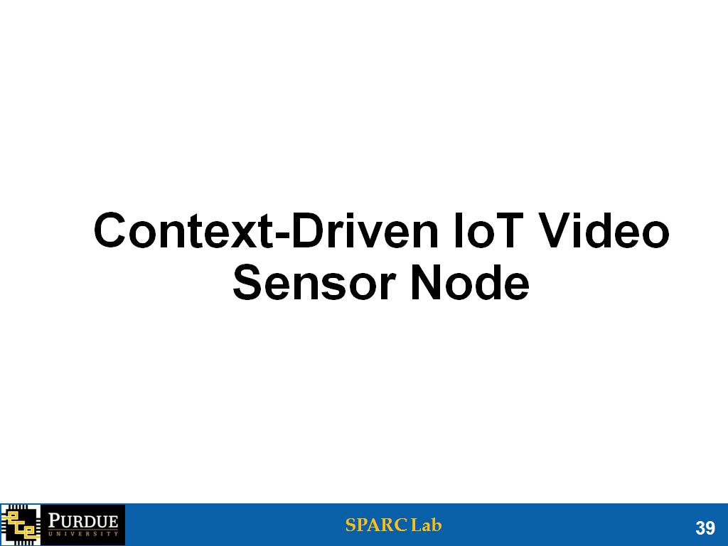 Context-Driven IoT Video Sensor Node