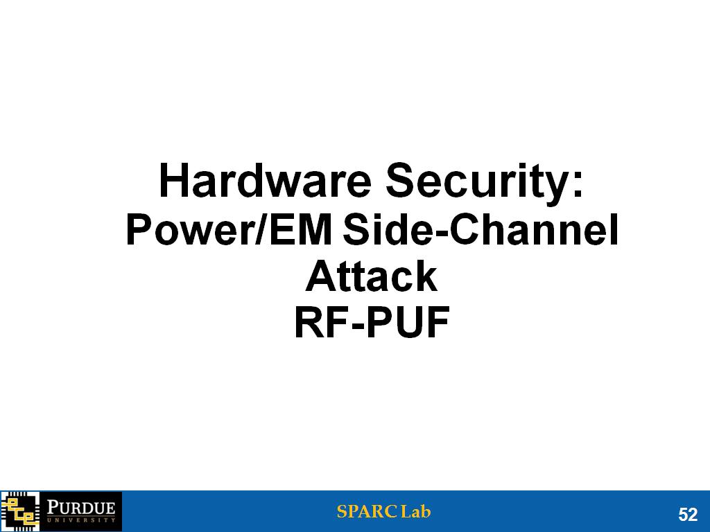 Hardware Security: Power/EM Side-Channel Attack RF-PUF