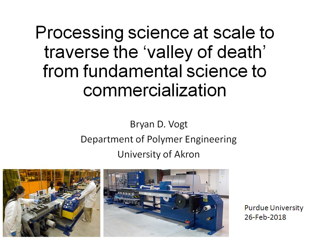 Processing science at scale to traverse the 'valley of death' from fundamental science to commercialization