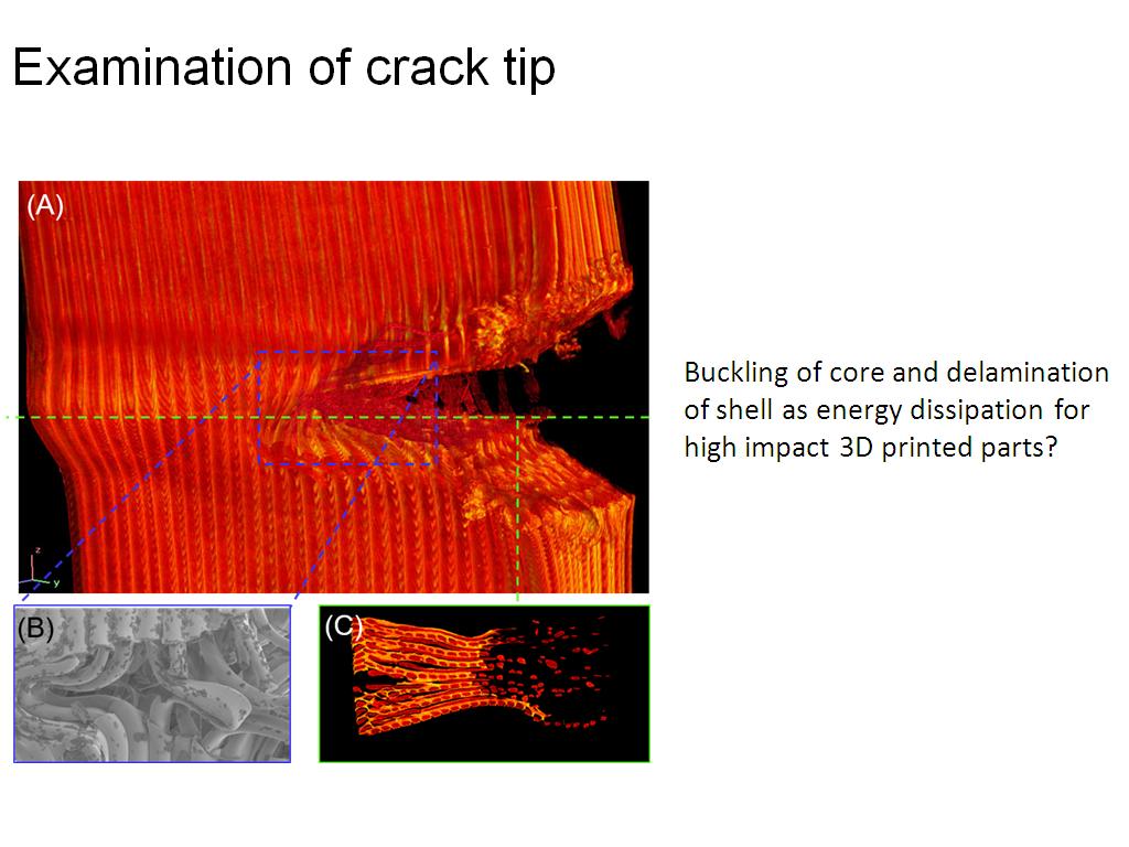 Examination of crack tip
