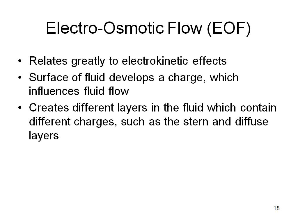 Electro-Osmotic Flow (EOF)