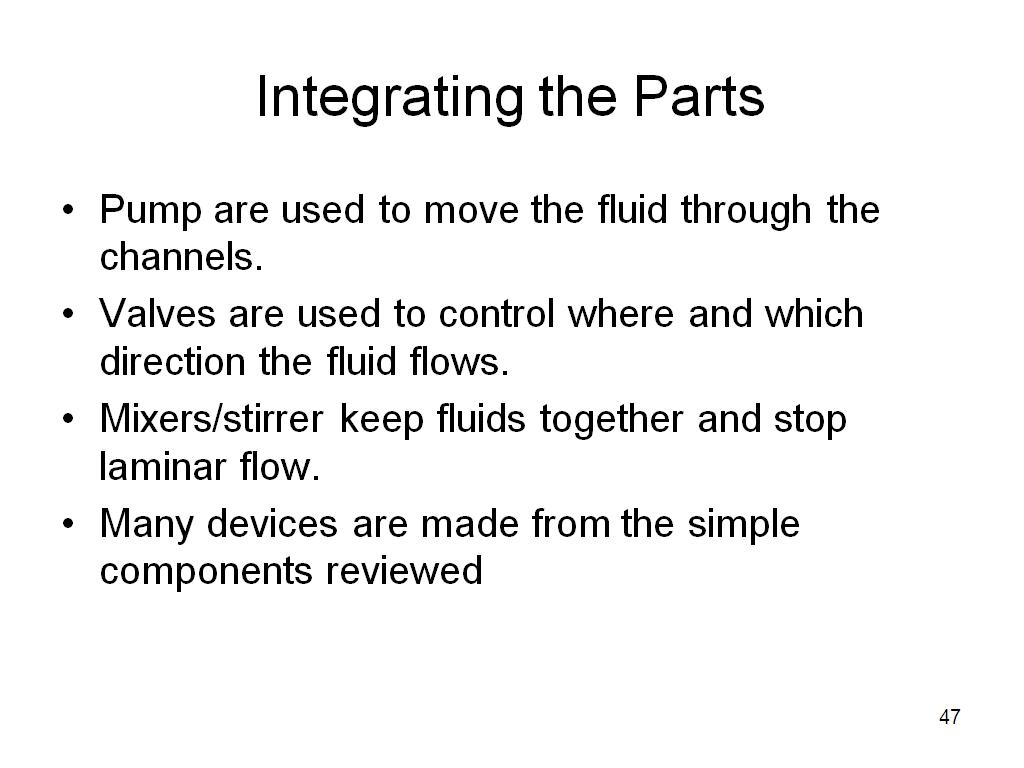 Integrating the Parts