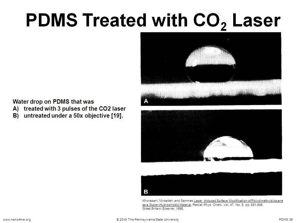 PDMS Treated with CO2 Laser