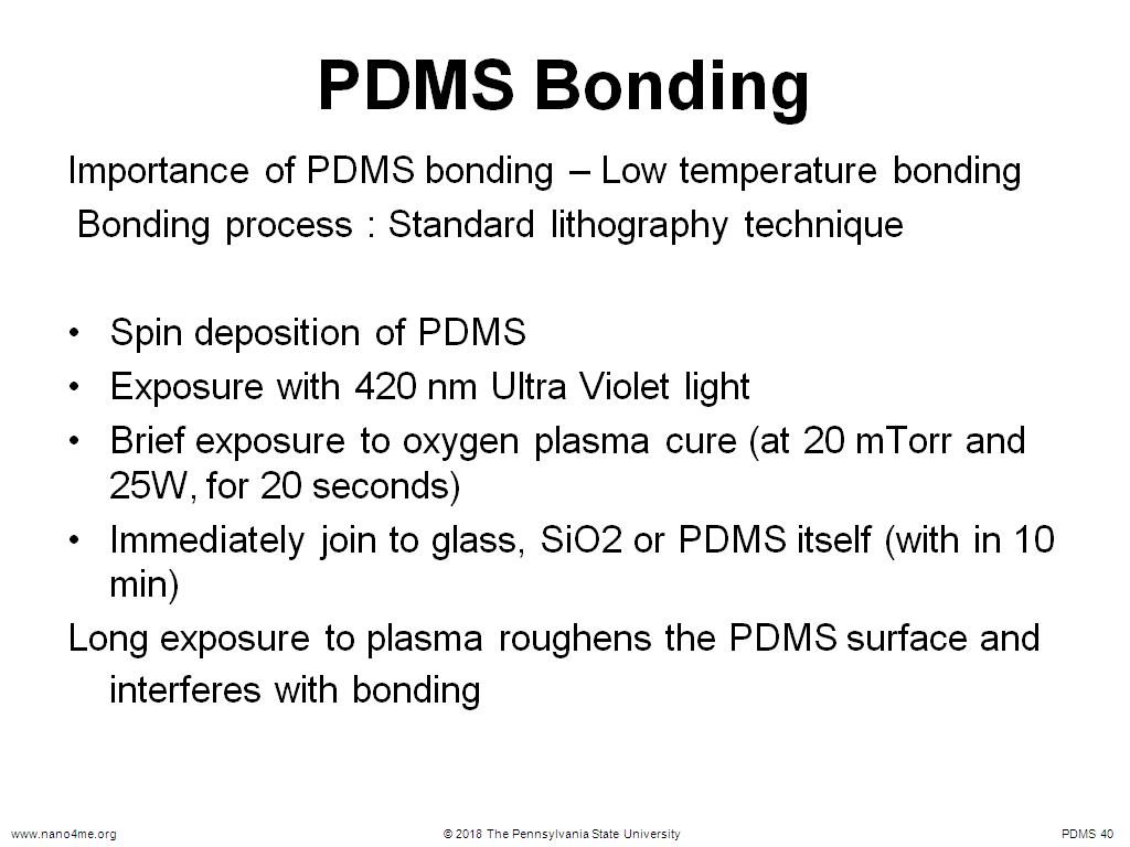 PDMS Bonding