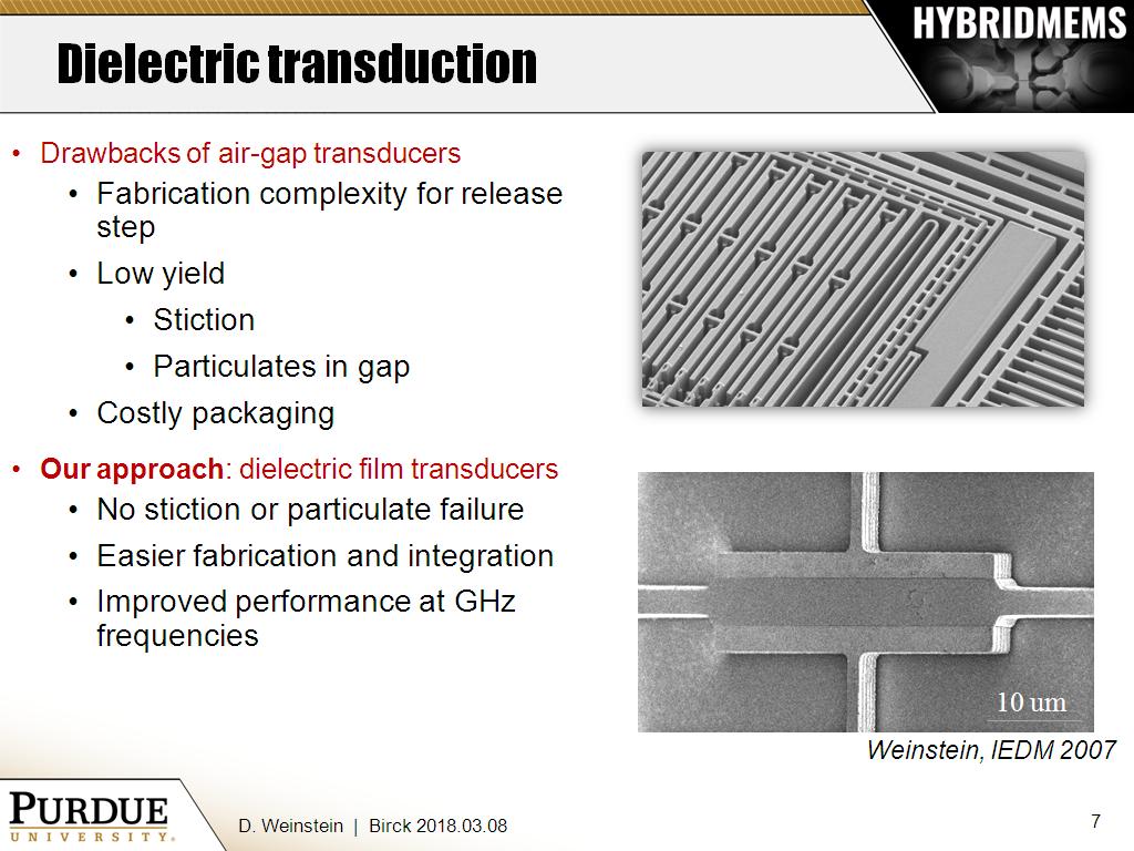 Dielectric transduction