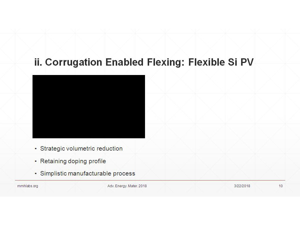 ii. Corrugation Enabled Flexing: Flexible Si PV