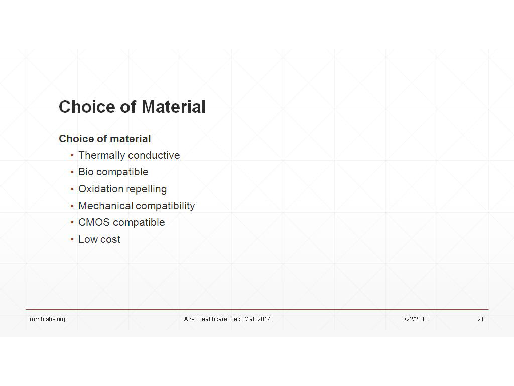Choice of Material