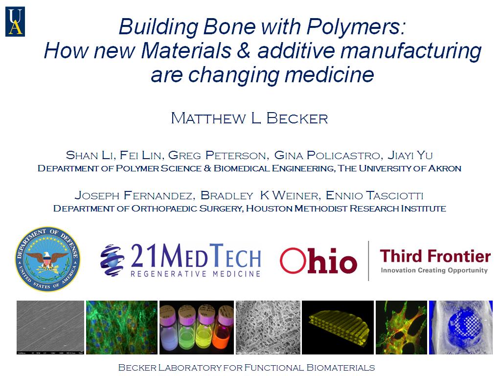 Building Bone with Polymers: How new Materials & additive manufacturing are changing medicine