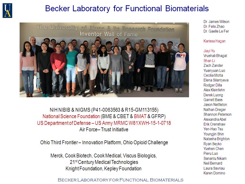 Becker Laboratory for Functional Biomaterials