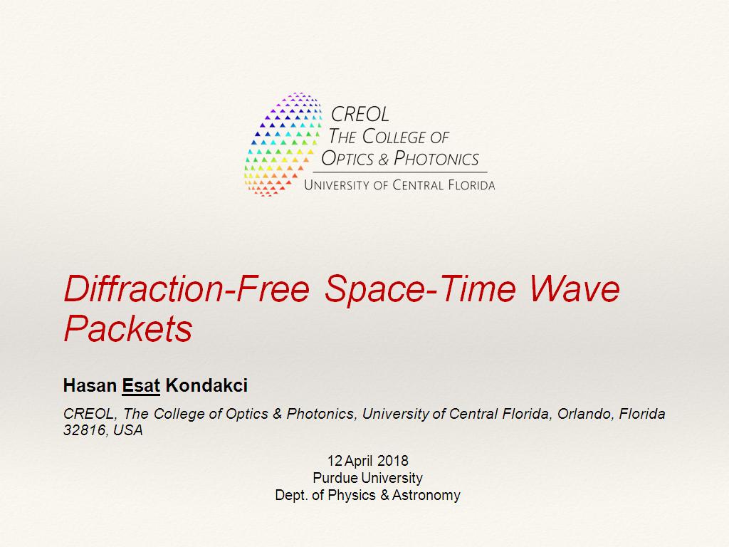 Diffraction-Free Space-Time Wave Packets
