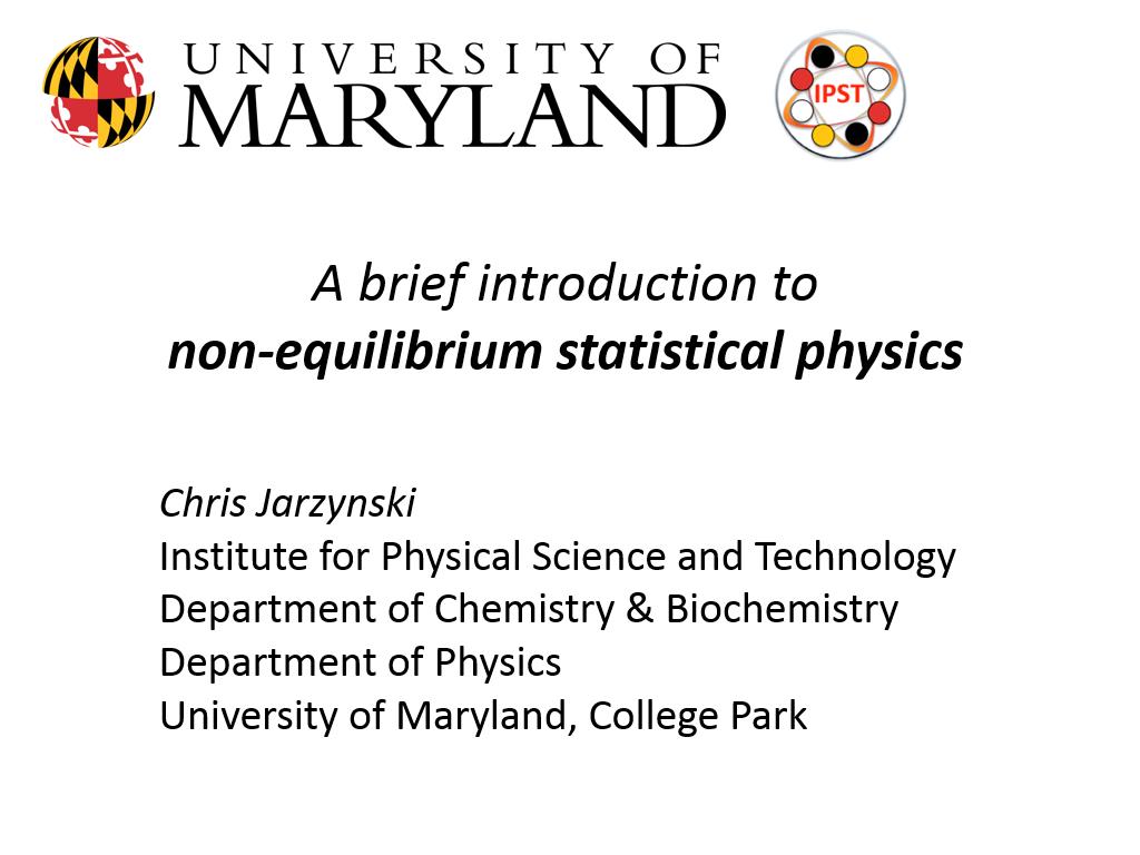 A brief introduction to non-equilibrium statistical physics