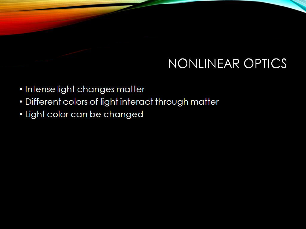 Nonlinear optics