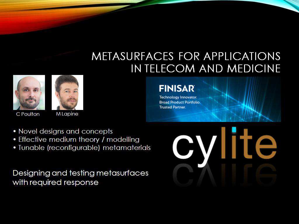 Metasurfaces for applications in telecom and medicine