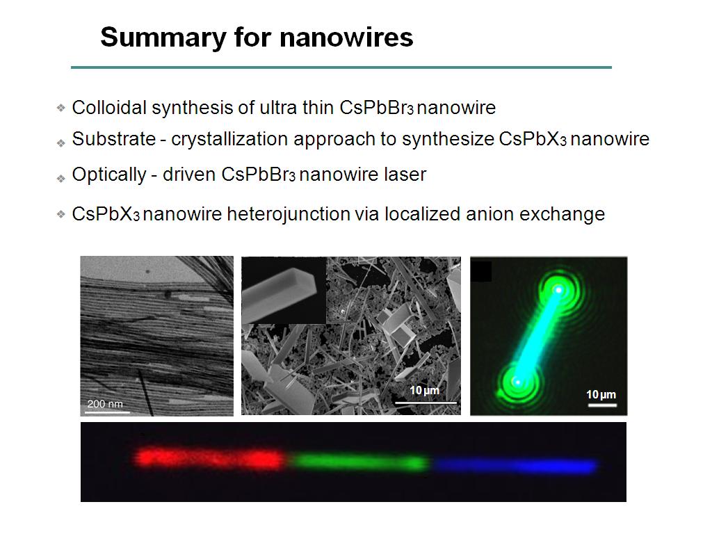 Summary for nanowires