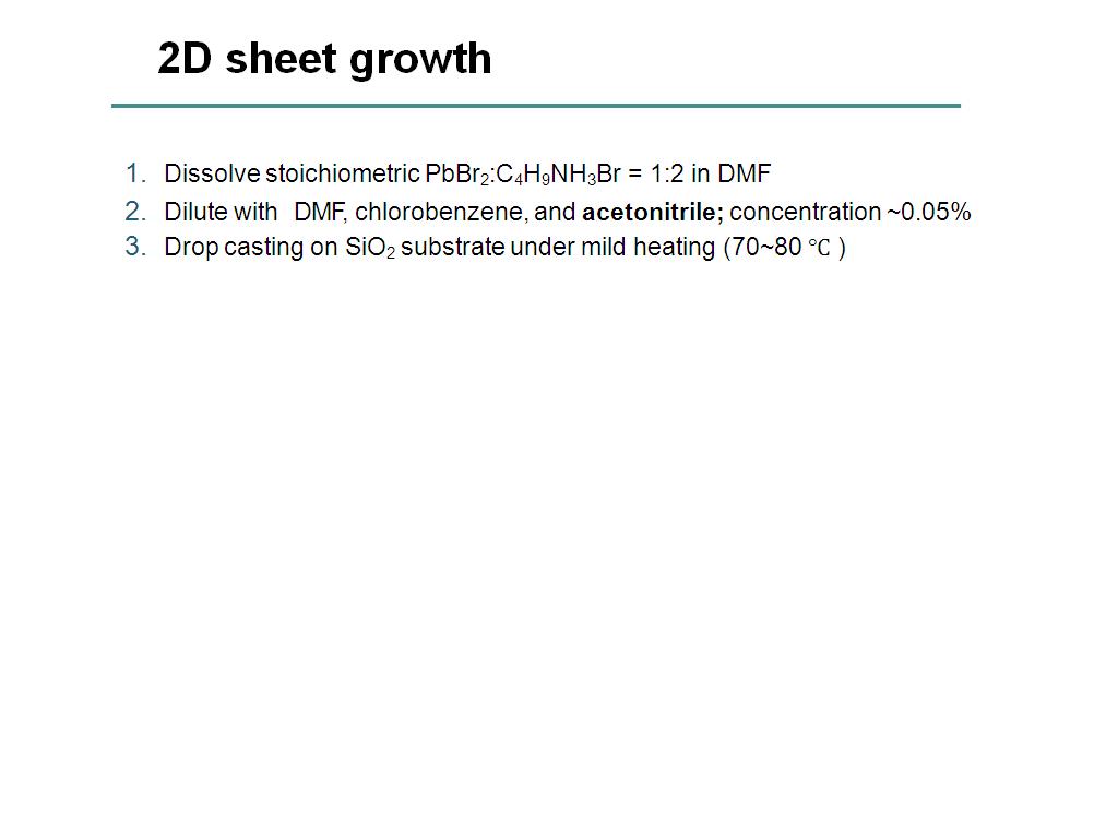 2D sheet growth