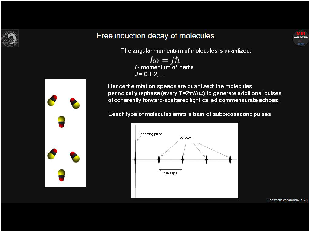 Free induction decay of molecules