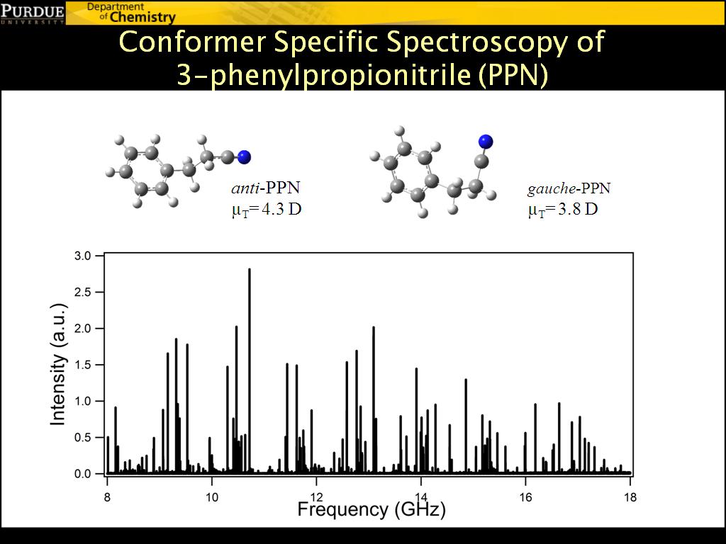 Conformer Specific Spectroscopy of 3-phenylpropionitrile (PPN)