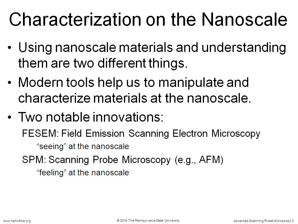 Characterization on the Nanoscale