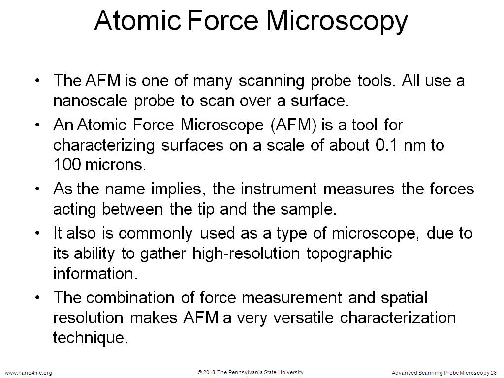 Atomic Force Microscopy