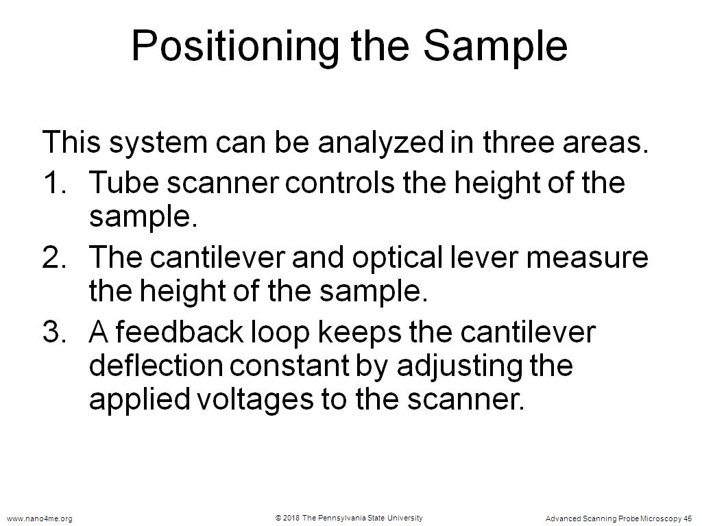 Positioning the Sample