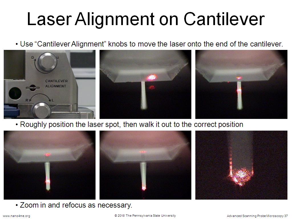 Laser Alignment on Cantilever