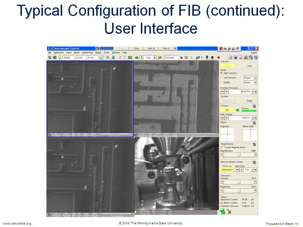 Typical Configuration of FIB (continued): User Interface