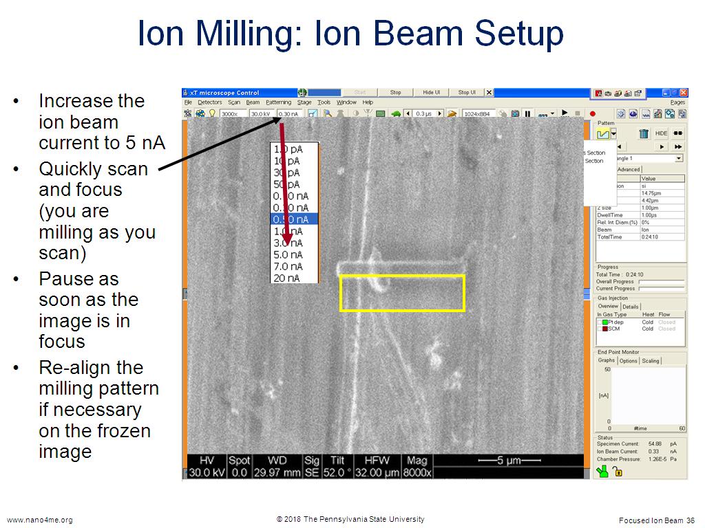 Ion Milling: Ion Beam Setup