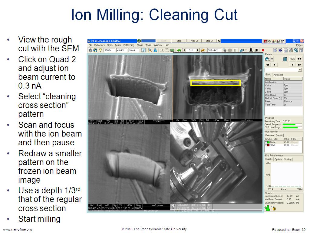 Ion Milling: Cleaning Cut