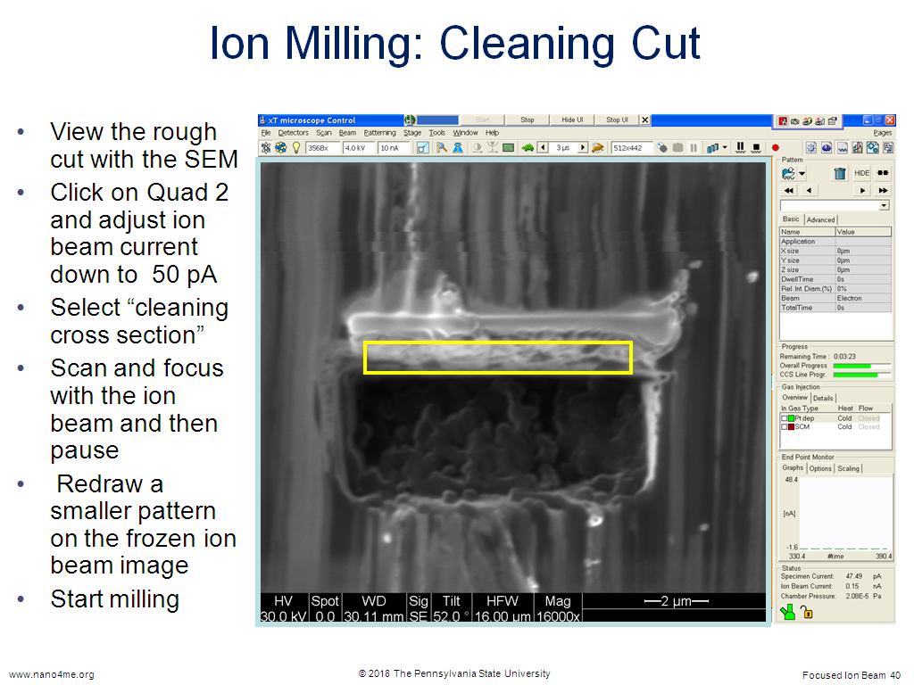 Ion Milling: Cleaning Cut